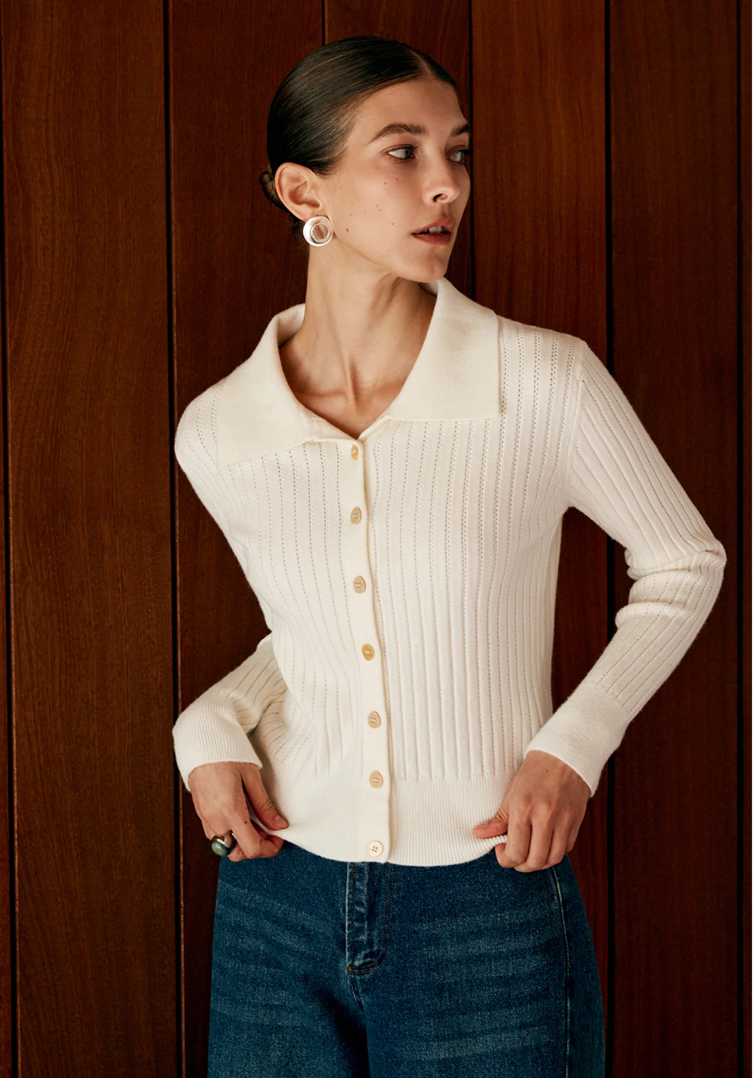 Wolmix Revers Brei Cardigan®